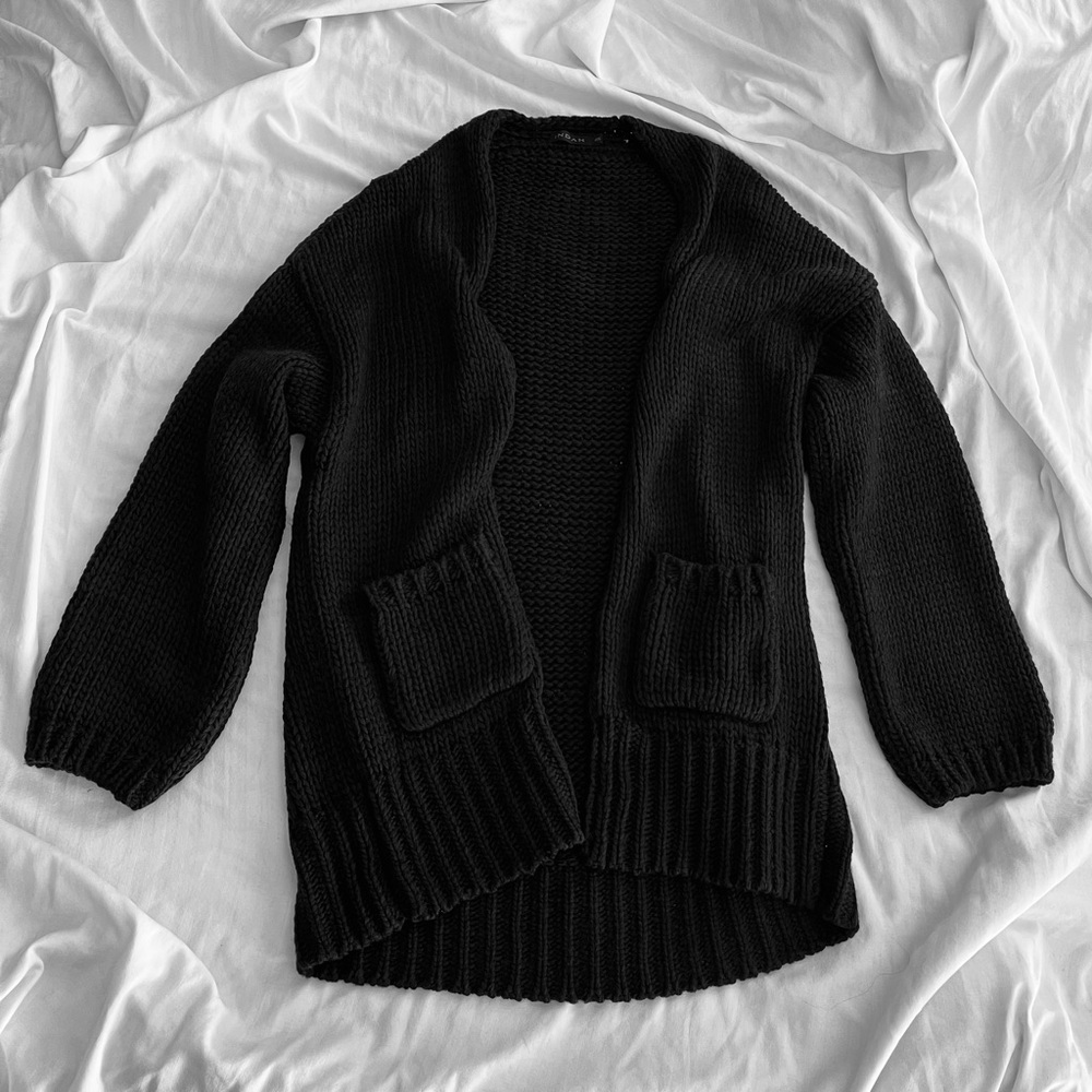 $154 INDAH CHUNKY CAYENNE CARDIGAN SWEATER REVOLVE JOAH BROWN TULAROSA MAJORELLE